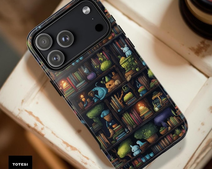Fantasy Bookish Library Tough Phone Case