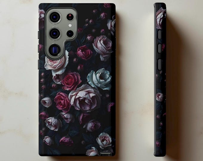 Dark Vintage Roses Phone Case | Floral iPhone Case