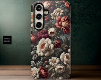 Victorian Floral Art Phone Case: Tough Protective Design