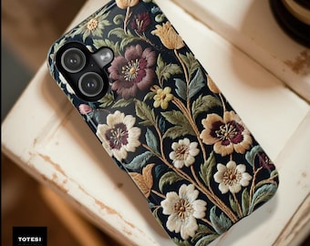 Vintage Floral iPhone Case: Victorian Botanical MagSafe Tough Case