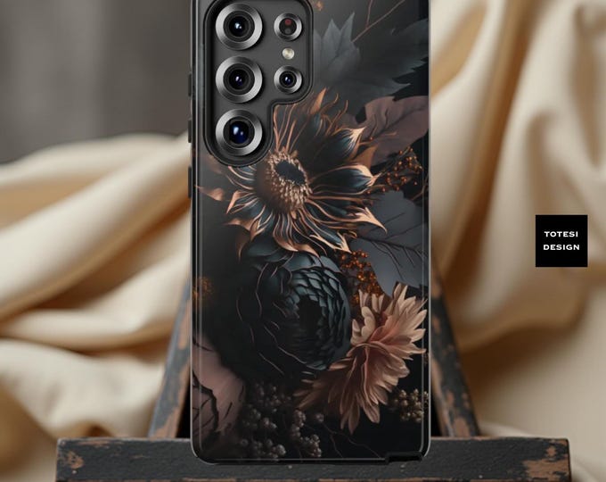 Dark Floral Academia Samsung Galaxy Tough Phone Case