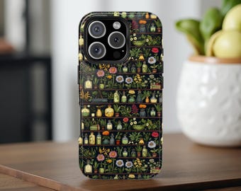 Nature Apothecary iPhone Magnetic Tough Case, Plants Flowers Nature, iPhone 16 15 14 13 Pro Max Plus, Gift for Gardener. Floral Phone Cover,