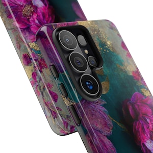 Floral Fine Art Phone Case: Turquoise, Purple, Pink - Tough Case image 14