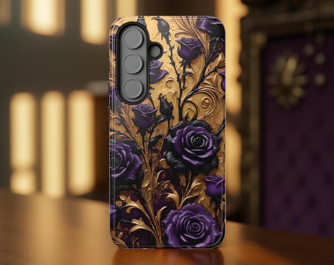 Phone Case Her Chic Floral Impact Resistant Phone Cover, Gift for Her, iPhone 16 15 14 13 12 11, Samsung Galaxy S24 S23 S22, Google Pixel 8