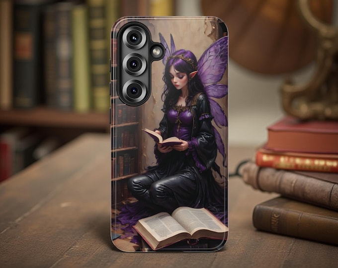 Faerie Reading Library Books Phone Case Gothic Dark Academia Samsung Galaxy  S25 S24 S23 S22  Plus ultra | Gift for reader daughter