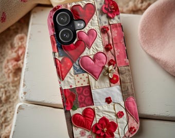 Valentines Day iPhone Case Patchwork MagSafe iPhone 17 16 15 14