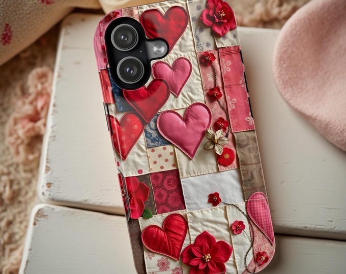 Valentines Day iPhone Case Patchwork MagSafe iPhone 17 16 15 14