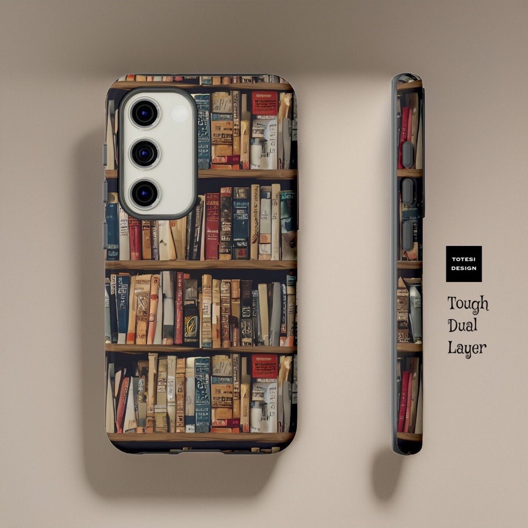Books Bookshelf Phone Case iPhone 15 14 13 Pro Max Plus Samsung Galaxy