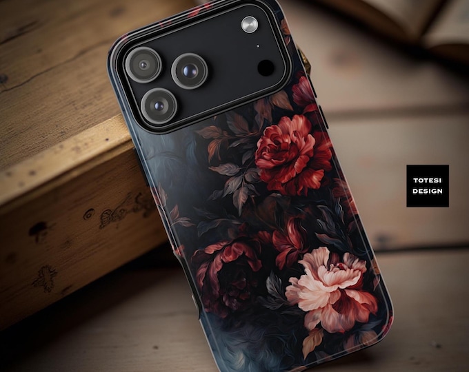 Gothic Floral Phone Case: Dark Academia Protective Cover