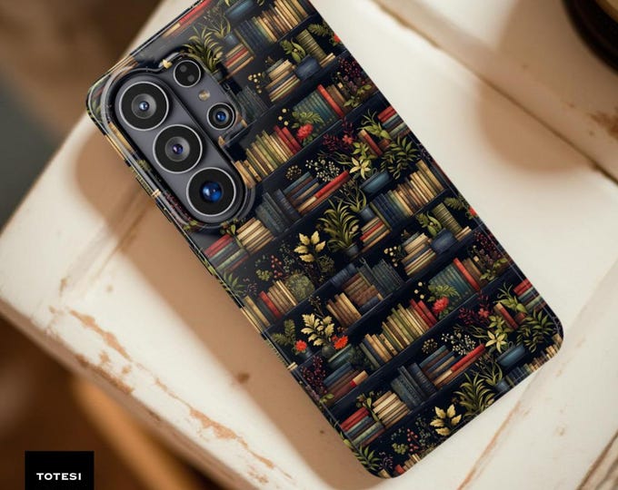 Bookshelf iPhone Case: MagSafe Compatible, Dual-Layer Protection, Book Lover Gift