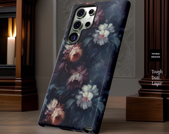 Dark Gothic Romance Floral Fantasy tough phone case | Samsung Galaxy S25 S24 S23 S22 S21 S20 Plus, Ultra |Glossy or Matte