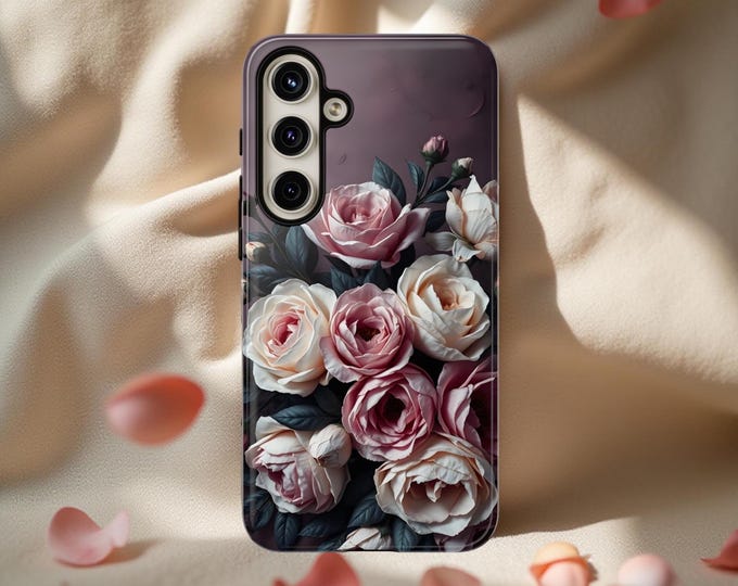 Blush Reverie Tough Phone Case Fine Art Floral Design by TotesiDesign