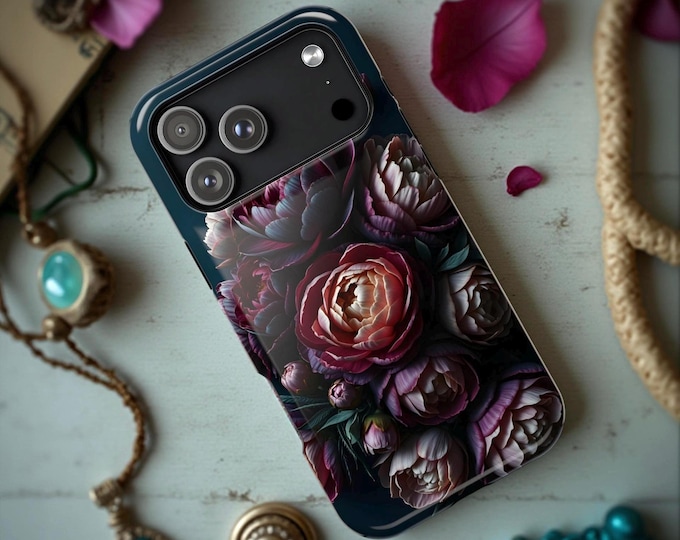 Vintage Dark Floral iPhone Case, Chateaucore Gothic MagSafe Cover