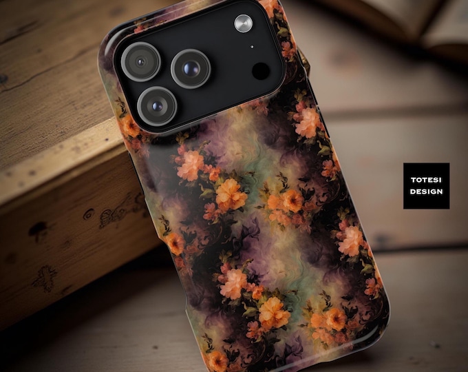 MagSafe iPhone Case: Fall Floral, Impact-Resistant, Glossy or Matte