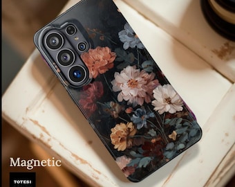 Dark flower Art Phone Case | Magnetic Impact-Resistant