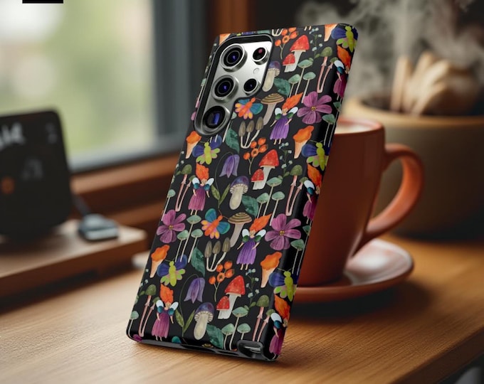 Enchanted fairy mushroom forest| Samsung tough case S21, S22, S23 S24 S25Plus Ultra | iPhone 16 15 14 13 12 Pro Max Plus Glossy Matte