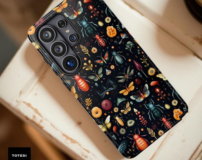 Insect Pattern Phone Case | Dark Cottagecore Aesthetic