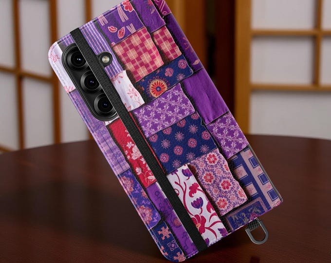 Bohemian Pattern Folio Wallet Case | Faux Leather Vintage Floral Phone Cover cardholder stand iPhone Samsung