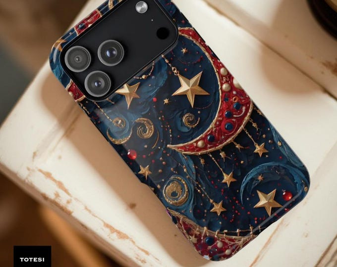 Celestial Moon Stars iPhone 17 16 15 14 Case: samsung S26 Magnetic Cover