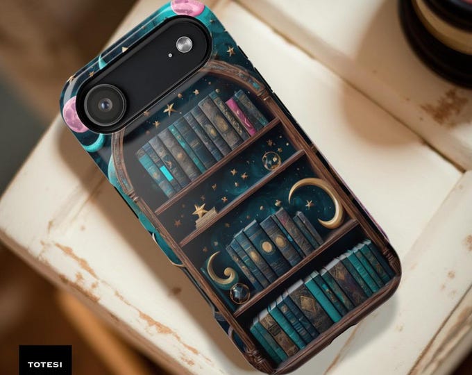 Dark Academia Bookshelf iPhone Case: Celestial Fantasy MagSafe Tough Case