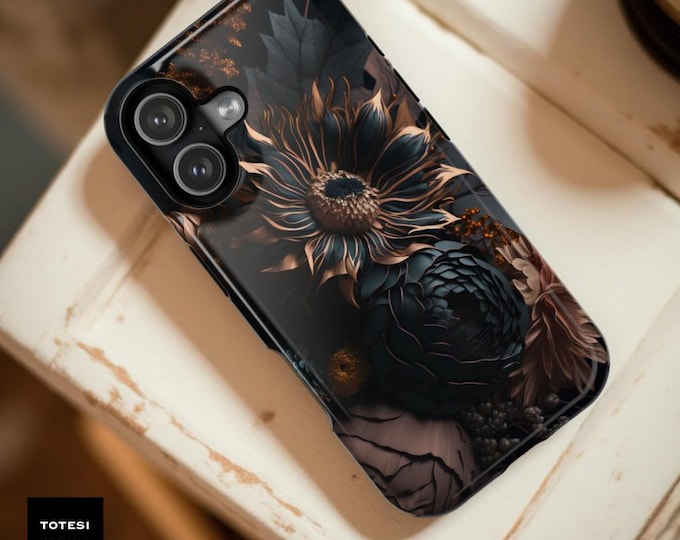 Dark Floral Academia Magnetic iPhone Case 17 16 15 14 : Gothic  Design
