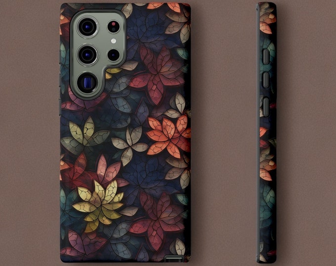 Dark Winter Floral Aesthetic | Samsung Galaxy Tough Case S23 S22 S21 Plus Ultra| ornamental Victorian Gothic | Glossy or Matte