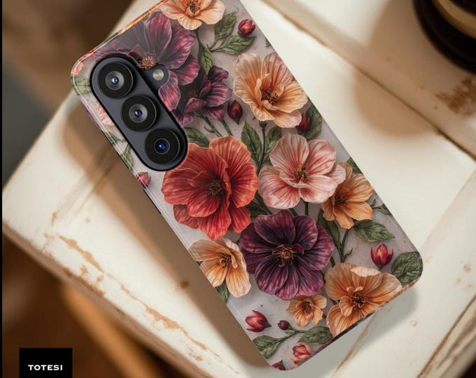 Floral Pattern Magnetic Impact-Resistant Cases | Flower Design Phone Case