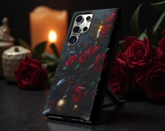 Gothmas Red Rose Floral Phone Case | Tough Case for iPhone & Samsung