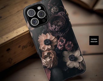 Dark Floral Gothic iPhone Case: Victorian Ornamental Design