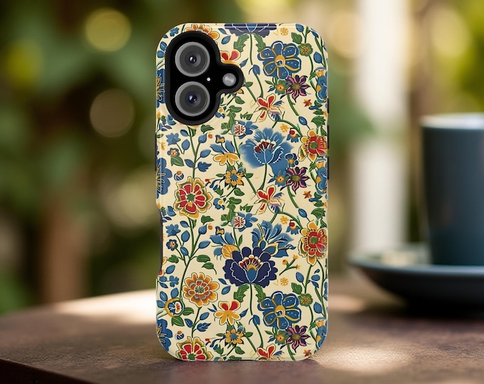 MagSafe iPhone case French flower garden iPhone Case, Tough Cover for iPhone 13 Pro Max Plus, Glossy Matte, French Floral Design, Magnetic -