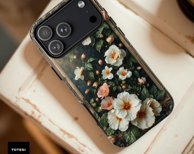 Art Nouveau iPhone Case | Garden floral Nature  Aesthetic| 16 15 14 13 12 11 Pro Max Plus | Birthday Gift Her, Unique Phone Case, Tough