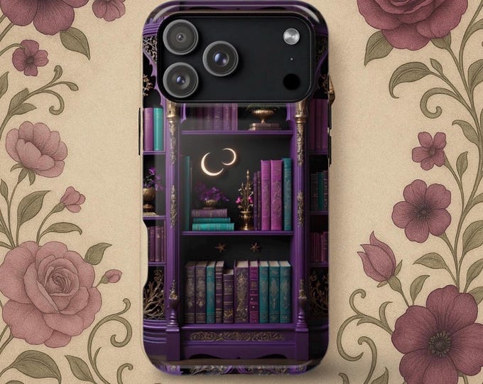 Magnetic Fairytale Bookcase iPhone 17 16 Case: MagSafe, Tough Dual Layer