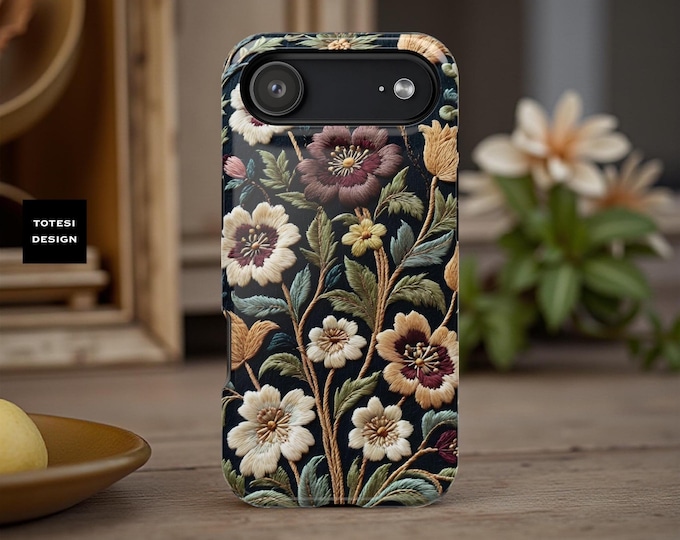Vintage Floral iPhone Case: Victorian Botanical MagSafe Tough Case