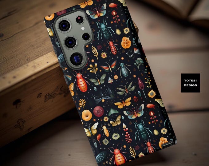 Phone Cases bugs insects nature phone case Samsung S25 S24 S23 S22 Plus Ultra |iPhone 16 15 14 13 12 | Glossy or Matte