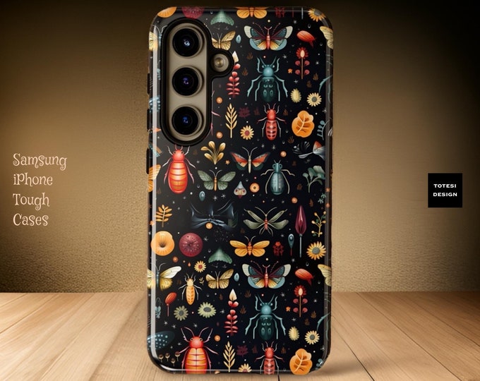 Nature bugs insects Samsung Galaxy tough case S24 S23 S22 Plus Uktra iPhone Google cases | Glossy or Matte