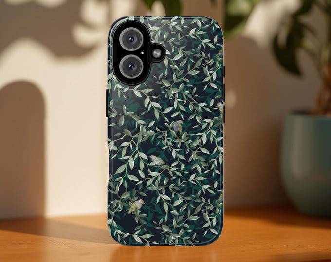 Green nature, leaves foliage Samsung Galaxy Tough Phone Cases S25 S24 S23 S22 Plus Ultra | iPhone 16 15 14 13 12 11