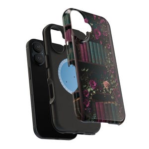 Magnetic Library Bookish Bookshelf phone Case: Dark Academia Style, Magsafe Compatible image 16