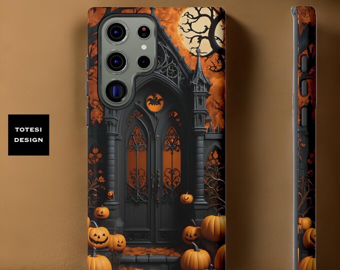 Halloween Gothic Gate Pumpkins Samsung Galaxy Tough Case 24 23 22 21 20 Plus Ultra Glossy Matte