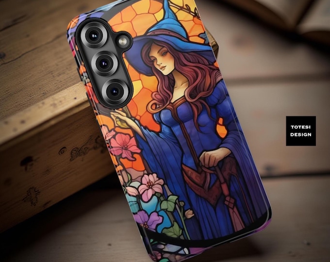 Beautiful Fall Halloween Witch | Tough Phone Case| Fantasy, Witchy, Goth | Samsung Galaxy S21,S22, S23, S25