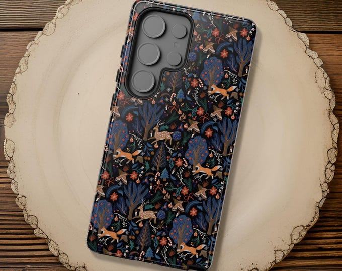 Dark academia  fantasy forest Samsung Galaxy Phone Cases S25 S24 S21 S22 S23 Plus, Ultra| iPhone 16 15 14 13 12 11 ProMax Plus