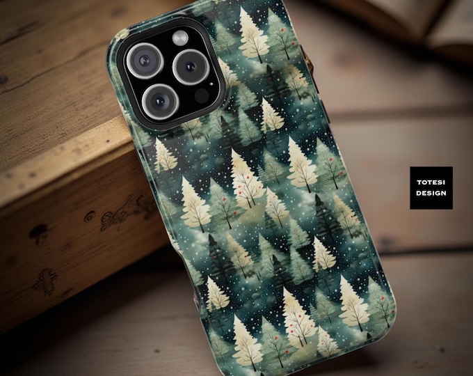 Christmas Tree iPhone Case: Green Festive Design, MagSafe Compatible