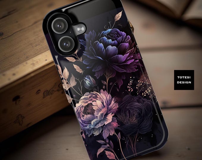 Dark Floral iPhone MagSafe Case: Gothic Academia Style