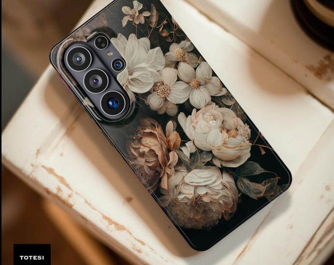 Dark Floral Academia MagSafe iPhone Case: Tough, Glossy or Matte
