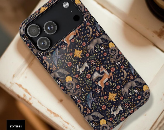 Dark cottagecore animals iPhone Case 17 16 15 Nature, MagSafe Compatible