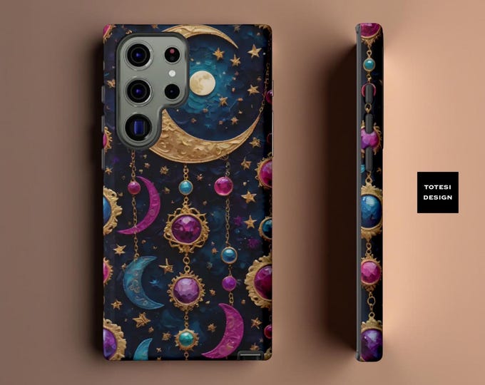 Celestial night sky Samsung Phone Tough Cases S25 S24 S23 S22 Plus, Ultra |  iPhone covers 16 15 14 13 12 11 Pro Max Plus | Matte or Glossy