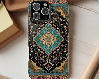 Boho Persian Medallion iPhone 17 16 15 Case | Magnetic Impact-Resistant Case
