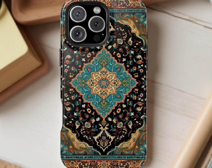 Boho Persian Medallion iPhone 17 16 15 Case | Magnetic Impact-Resistant Case