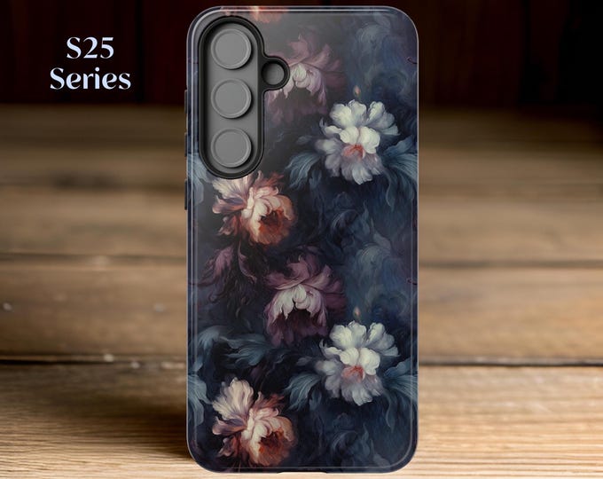 Dark Gothic Romance Floral Fantasy tough phone case | Samsung Galaxy S25 S24 S23 S22 S21 S20 Plus, Ultra |Glossy or Matte