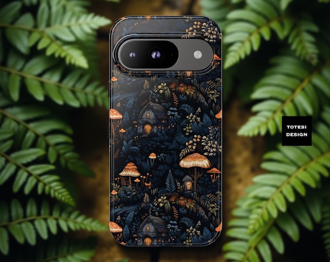 Phone Case Dark mushrooms aesthetic| iPhone Samsung Google Tough Case 16 15 14 13 12 11 Pro Max Plus S25 S24 S23 S22 Plus Ultra
