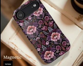 Purple Baroque Art MagSafe Phone Case | Magnetic Impact-Resistant Case